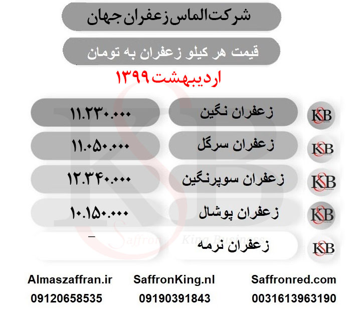 قیمت خرید زعفران کیلویی در مشهد
